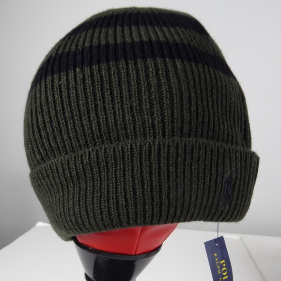 Polo Ralph Lauren Rugby Striped Wool Watch Cap Hat - Picture 8 of 8